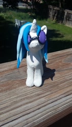 Size: 1024x1820 | Tagged: safe, artist:legendsandmyths, dj pon-3, vinyl scratch, pony, unicorn, craft, irl, photo, sculpture, solo, traditional art