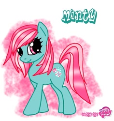 Size: 661x700 | Tagged: artist needed, safe, minty, earth pony, pony, g3, abstract background, female, g3 to g4, generation leap, mare, solo