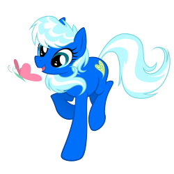 Size: 2000x2000 | Tagged: safe, artist:equestria-prevails, oc, oc only, butterfly, earth pony, pony, female, high res, mare, ponibooru, simple background, smiling, solo, transparent background