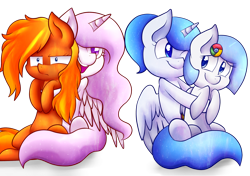 Size: 1280x901 | Tagged: safe, artist:jetjetj, princess celestia, oc, oc only, oc:firefox, oc:google chrome, oc:white flare, alicorn, earth pony, pony, alicorn oc, browser ponies, google chrome, horn, simple background, transparent background, wings, young celestia