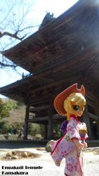 Size: 670x1191 | Tagged: safe, artist:redness, applejack, equestria girls, ball jointed doll, bjd, clothes, cowboy hat, custom, doll, equestria girls minis, eqventures of the minis, hat, irl, japan, kimono (clothing), photo, toy