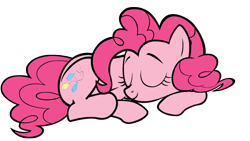 Size: 1280x720 | Tagged: safe, artist:icey-wicey-1517, artist:ikillyou121, color edit, edit, pinkie pie, earth pony, pony, colored, eyes closed, female, mare, simple background, sleeping, sleepy, solo, transparent background