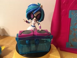 Size: 4032x3024 | Tagged: safe, artist:crazybeast, dj pon-3, vinyl scratch, equestria girls, absurd resolution, doll, equestria girls minis, eqventures of the minis, irl, photo, solo, toy, turntable