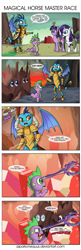 Size: 1675x5200 | Tagged: safe, artist:zsparkonequus, derpibooru import, princess ember, rarity, spike, twilight sparkle, twilight sparkle (alicorn), alicorn, dragon, pony, unicorn, gauntlet of fire, bloodstone scepter, comic, dragon lord spike, shore