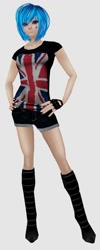 Size: 630x1576 | Tagged: safe, artist:raxonxvi, dj pon-3, vinyl scratch, human, british flag, female, humanized, imvu, solo