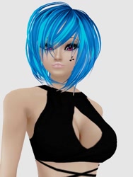 Size: 720x960 | Tagged: safe, artist:raxonxvi, dj pon-3, vinyl scratch, human, female, humanized, imvu, solo