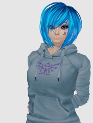 Size: 720x960 | Tagged: safe, artist:raxonxvi, dj pon-3, vinyl scratch, human, female, humanized, imvu, solo, the legend of zelda