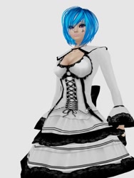 Size: 720x960 | Tagged: safe, artist:raxonxvi, dj pon-3, vinyl scratch, human, clothes, dress, female, humanized, imvu, solo