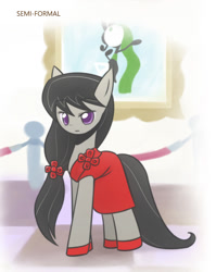 Size: 860x1080 | Tagged: safe, artist:howxu, octavia melody, earth pony, pony, clothes, cropped, dress, female, mare, pokémon, solo