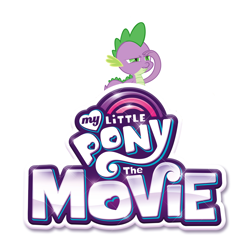 Size: 4000x3958 | Tagged: safe, artist:fureox, edit, spike, dragon, my little pony: the movie, logo, meme, simple background, solo, spikelove, white background