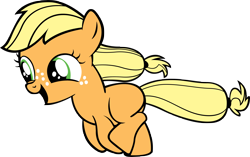 Size: 4552x2866 | Tagged: safe, artist:icey-wicey-1517, artist:moongazeponies, applejack, earth pony, pony, colored, cute, female, filly, jackabetes, open mouth, simple background, smol, solo, transparent background