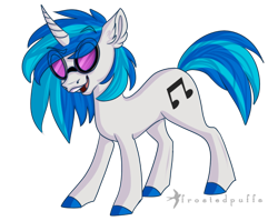 Size: 584x464 | Tagged: safe, artist:frostedpuffs, dj pon-3, vinyl scratch, pony, unicorn, female, mare, simple background, solo, transparent background, unshorn fetlocks