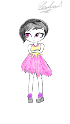 Size: 720x1280 | Tagged: safe, sunny flare, equestria girls, clothes, dress, simple background, sketch, solo, white background