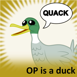 Size: 1024x1024 | Tagged: safe, duck, mallard, derpibooru, meta, official spoiler image, op is a cuck, op is a duck (reaction image), reaction image, simple background, spoilered image joke, transparent background