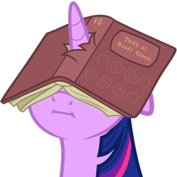 Size: 500x500 | Tagged: safe, artist:the smiling pony, twilight sparkle, pony, :i, book, bookhorse, bust, derpibooru, derpibooru badge, facebooking, female, horn, horn impalement, mare, meta, portrait, simple background, solo, transparent background, vector