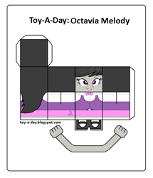 Size: 600x699 | Tagged: safe, artist:grapefruitface1, octavia melody, equestria girls, arts and crafts, craft, papercraft, printable, toy a day