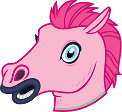 Size: 4000x3671 | Tagged: safe, artist:luckreza8, color edit, edit, pinkie pie, earth pony, pony, scare master, colored, hoers, hoers mask, looking at you, mask, simple background, transparent background, vector