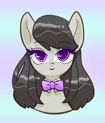 Size: 1500x1760 | Tagged: safe, artist:bbtasu, octavia melody, earth pony, pony, bowtie, bust, female, mare, solo