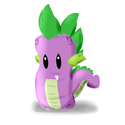 Size: 2400x2400 | Tagged: safe, artist:frist44, spike, dragon, implied spikeabuse, sandbag, solo, super smash bros.