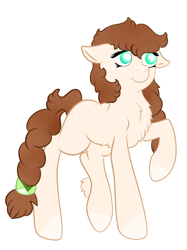 Size: 1024x1368 | Tagged: safe, artist:bewarethemusicman, oc, oc only, oc:doe eyes, deer pony, earth pony, hybrid, original species, floppy ears, simple background, solo, white background