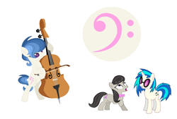 Size: 1262x852 | Tagged: safe, artist:hydestar, dj pon-3, octavia melody, vinyl scratch, oc, earth pony, pony, unicorn, female, lesbian, magical lesbian spawn, mare, offspring, parent:octavia melody, parent:vinyl scratch, parents:scratchtavia, raised hoof, scratchtavia, shipping, simple background, sunglasses, white background