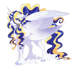 Size: 2607x2414 | Tagged: safe, artist:gigason, princess celestia, princess luna, alicorn, bicorn, pony, seraph, seraphicorn, fusion, horn, multiple horns, multiple wings, simple background, solo, transparent background