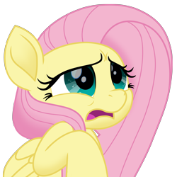 Size: 5833x5825 | Tagged: safe, artist:ejlightning007arts, fluttershy, pegasus, pony, my little pony: the movie, absurd resolution, female, mare, open mouth, scared, simple background, solo, transparent background, vector