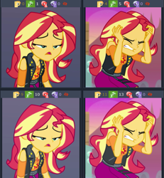 Size: 607x658 | Tagged: safe, screencap, sunset shimmer, better together, equestria girls, forgotten friendship, comparison, cropped, derpibooru, juxtaposition, meta, solo