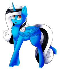 Size: 723x869 | Tagged: safe, artist:twinkepaint, oc, oc only, oc:miss smile, alicorn, pony, female, mare, simple background, solo, white background