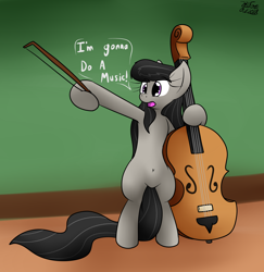 Size: 1720x1771 | Tagged: safe, artist:the-furry-railfan, octavia melody, earth pony, pony, asdfmovie, bow (instrument), cello, cello bow, cute, musical instrument, silly, standing, tavibetes