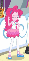 Size: 251x522 | Tagged: safe, screencap, pinkie pie, better together, equestria girls, rollercoaster of friendship, cropped, eyes closed, geode of sugar bombs