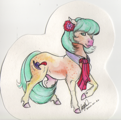 Size: 1024x1015 | Tagged: safe, artist:sagastuff94, coco pommel, hoers, simple background, solo, traditional art, unshorn fetlocks, white background