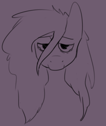 Size: 710x847 | Tagged: safe, artist:tempusfidgets, fluttershy, pegasus, pony, crying, female, looking at you, messy hair, monochrome, post crying, simple background, solo