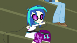 Size: 1400x788 | Tagged: safe, screencap, dj pon-3, vinyl scratch, equestria girls, friendship games, background human