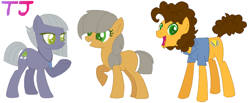 Size: 900x371 | Tagged: safe, artist:nahoge-trash, cheese sandwich, limestone pie, oc, oc:rock candy, earth pony, pony, crack shipping, female, limewich, male, mare, offspring, parent:cheese sandwich, parent:limestone pie, parents:limewich, shipping, simple background, straight, white background