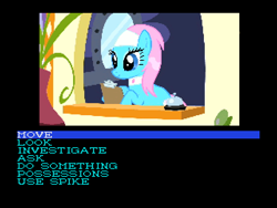 Size: 640x480 | Tagged: safe, lotus blossom, earth pony, pony, crossover, female, mare, photoshop, pixel art, snatcher, solo, video game