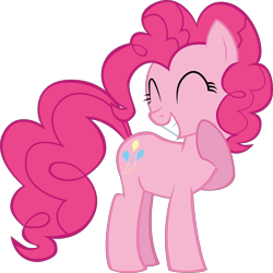 Size: 5614x5615 | Tagged: safe, artist:mrkat7214, pinkie pie, earth pony, pony, absurd resolution, giggling, simple background, solo, transparent background, vector