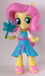 Size: 884x1488 | Tagged: safe, artist:whatthehell!?, fluttershy, butterfly, better together, equestria girls, clothes, doll, dress, equestria girls minis, irl, magic wand, photo, toy