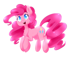 Size: 2483x2017 | Tagged: safe, artist:cynicalsonata, pinkie pie, earth pony, pony, chest fluff, colored pupils, cute, diapinkes, female, high res, mare, simple background, solo, white background