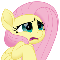 Size: 1280x1279 | Tagged: safe, artist:ejlightning007arts, fluttershy, pegasus, pony, my little pony: the movie, female, mare, scared, simple background, solo, transparent background, vector