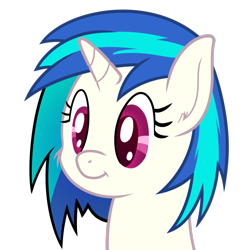 Size: 1348x1348 | Tagged: safe, artist:djdavid98, dj pon-3, vinyl scratch, pony, unicorn, bust, colored pupils, cute, portrait, simple background, solo, transparent background