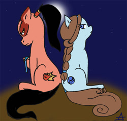 Size: 800x765 | Tagged: safe, artist:arnachy, avatar the last airbender, katara, ponified, shipping, zuko, zutara