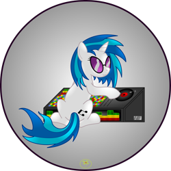 Size: 5000x5000 | Tagged: safe, artist:lakword, dj pon-3, vinyl scratch, pony, unicorn, absurd resolution, female, mare, musician, playing, simple background, sitting, solo, transparent background, turntable