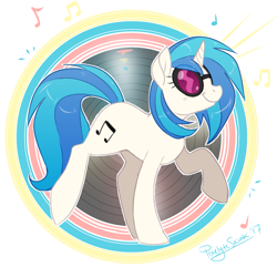 Size: 1069x1029 | Tagged: safe, artist:pixelyte, dj pon-3, vinyl scratch, pony, unicorn, cute, smiling, solo