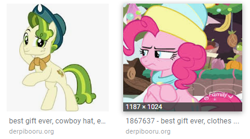 Size: 416x232 | Tagged: safe, derpibooru import, screencap, pinkie pie, pistachio, earth pony, pony, best gift ever, clothes, cowboy hat, cropped, crossed arms, derpibooru, discovery family logo, female, google, hat, juxtaposition, male, mare, meta, neckerchief, raised eyebrow, rearing, simple background, snow, solo, teenager, transparent background, vector