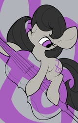 Size: 767x1200 | Tagged: safe, artist:ccc, octavia melody, earth pony, pony, female, musical instrument, one eye closed, solo, wink