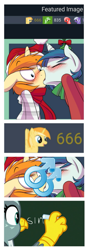 Size: 877x2480 | Tagged: safe, artist:jarwis, edit, editor:apex soundwave, gabby, oc, oc only, oc:jarv, oc:whoop, pony, unicorn, 666, blushing, christmas, clothes, derpibooru, french kiss, gay, hat, holiday, human shoulders, kissing, male, meta, misleading thumbnail, mistletoe, not shining armor, oc x oc, santa hat, scarf, shipping, sin, surprise kiss, surprised