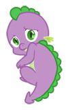 Size: 100x160 | Tagged: safe, artist:queencold, spike, dragon, baby, baby spike, male, simple background, solo, transparent background