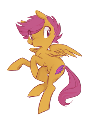 Size: 477x649 | Tagged: safe, artist:braindead, scootaloo, alternate cutie mark, cute, cutealoo, cutie mark, simple background, solo, the cmc's cutie marks, white background