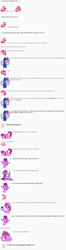 Size: 854x3227 | Tagged: safe, artist:dziadek1990, berry punch, berryshine, bulk biceps, lily, lily valley, pinkie pie, earth pony, pony, boot to the head, conversation, dialogue, drunk, emote story, emotes, oblivious, reddit, revenge, slice of life, song, song reference, text, the clone that got away